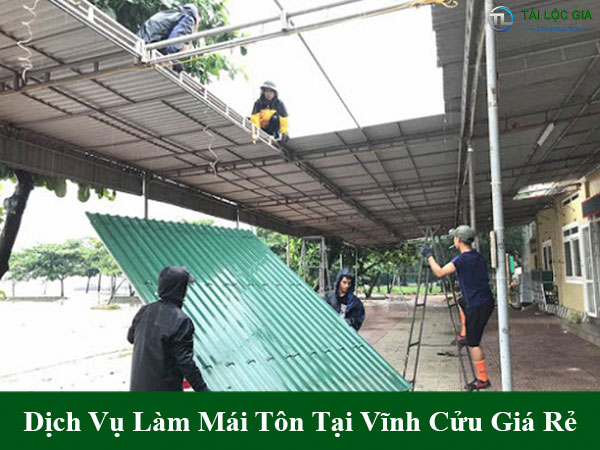 Dịch vụ làm mái tôn tại vĩnh cửu giá rẻ