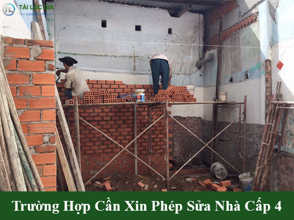 Trường hợp cần xin phép sửa chữa nhà cấp 4