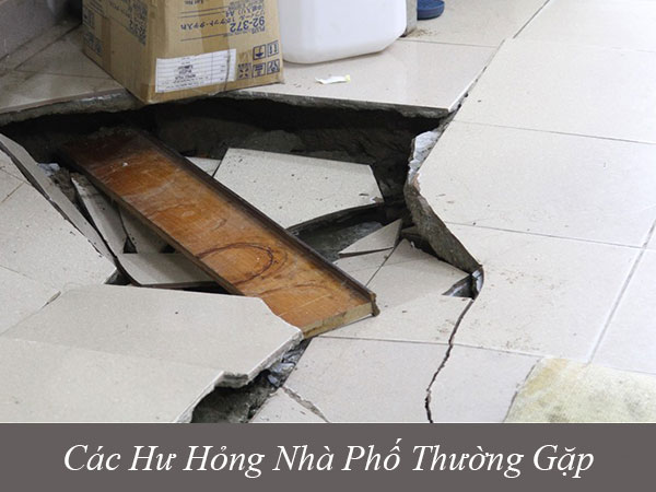 Các hư hỏng nhà phố thường gặp