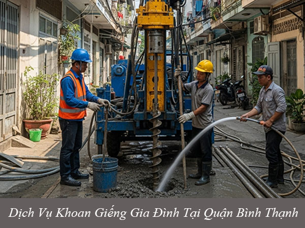 Dịch vụ khoan giếng gia đình tại quận bình thạnh