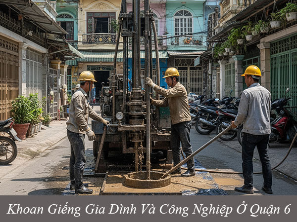 Khoan giếng gia đình & công nghiệp ở quận 6