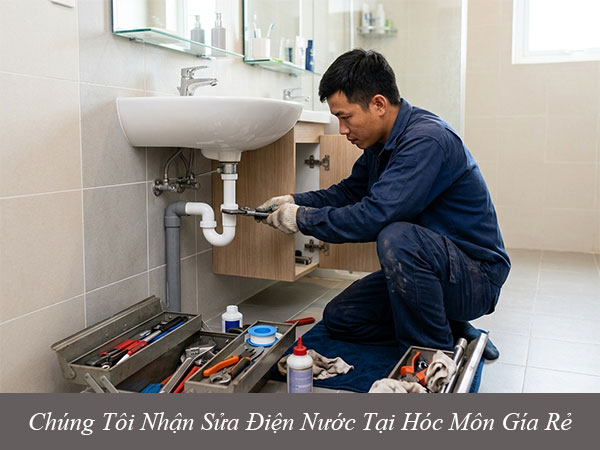 Thi công lắp đặt điện nước ở hóc môn theo yêu cầu