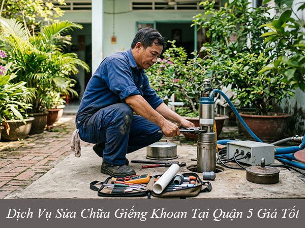 Dịch vụ sửa chữa giếng khoan tại quận 5 giá tốt