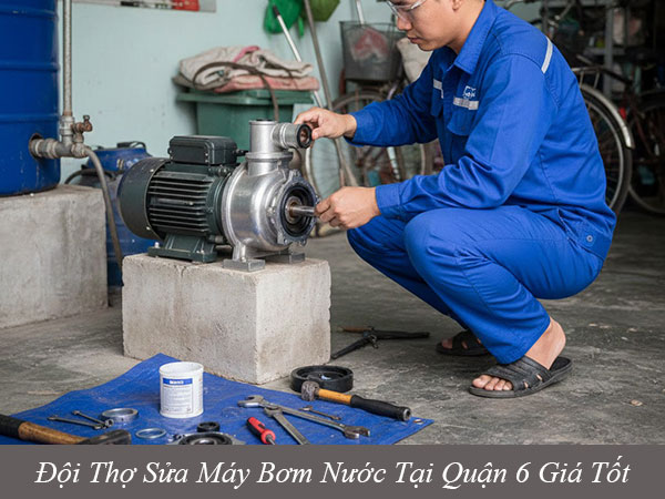 Đội thợ sửa máy bơm nước tại quận 6 giá tốt