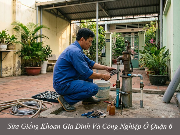 Sửa giếng khoan gia đình và công nghiệp ở quận 6