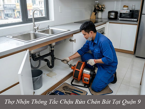 Thợ nhận thông tắc chậu rửa chén bát tại quận 9