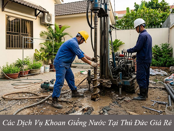 Các dịch vụ khoan giếng nước tại thủ đức giá rẻ