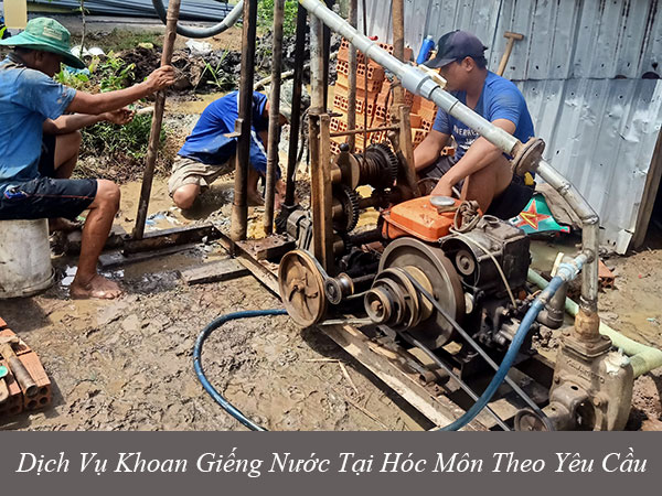Dịch vụ khoan giếng nước tại hóc môn theo yêu cầu