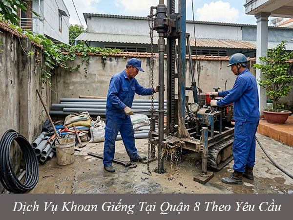 Dịch vụ khoan giếng tại quận 8 theo yêu cầu