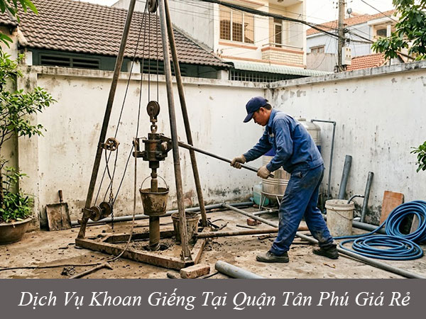 Dịch vụ khoan giếng tại quận tân phú giá rẻ