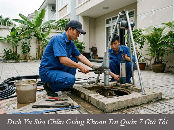 Dịch vụ sửa chữa giếng khoan tại quận 7 giá tốt