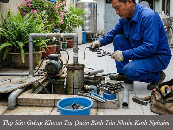 Thợ sửa giếng khoan tại quận bình tân nhiều kinh nghiệm