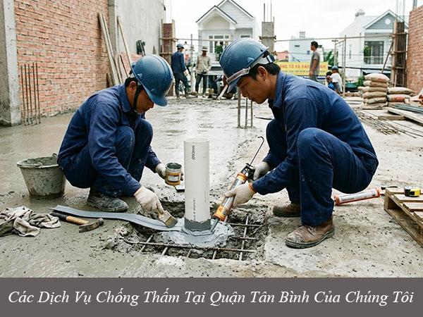 Các dịch vụ chống thấm tại quận tân bình của chúng tôi