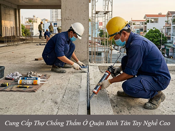 Cung cấp thợ chống thấm ở quận bình tân tay nghề cao